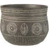 Übertopf "Fresko L'' in Grau - (H)19 x Ø 23,5 cm