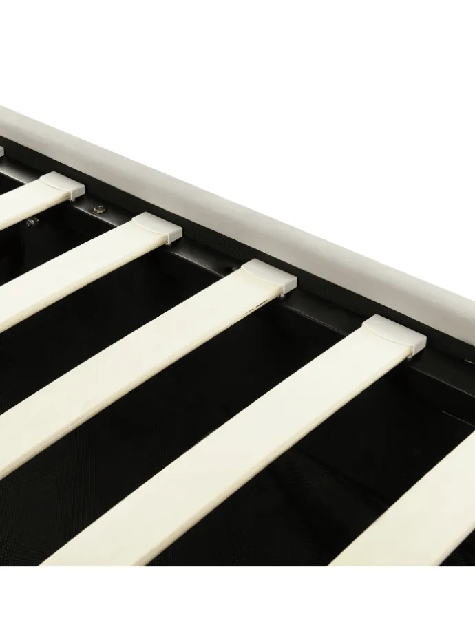 Bettgestell LAVAUR in Beige - (W) 203 x (H) 100 x (L) 220 cm