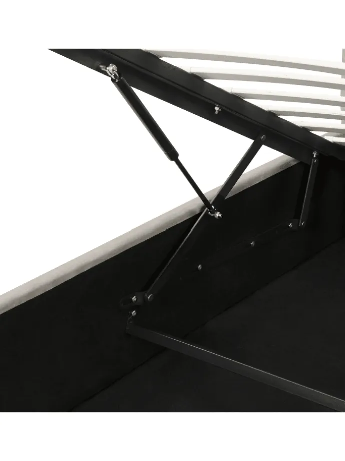 Bettgestell LAVAUR in Beige - (W) 203 x (H) 100 x (L) 220 cm