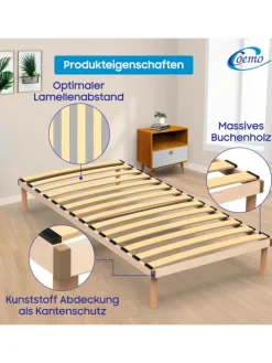 Bettgestell mit Lattenrost PYXIS in Natur