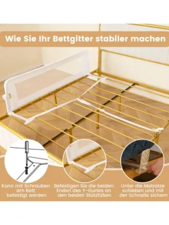 Bettgitter 150cm in Weiß