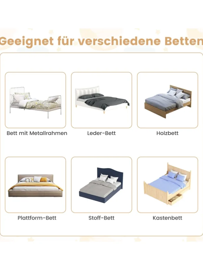 Bettgitter 150cm in Weiß