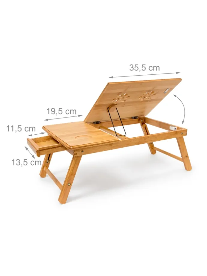 Betttablett in Natur- (B)72,5 x (H)30,5 x (T)35 cm