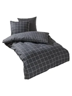 Bettwäsche Oslo Graphit in anthrazit