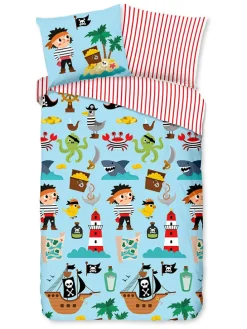 Bettwäsche-Set "Caribbean" in Mint/ Rot