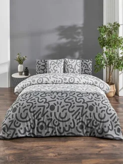 Bettwäsche-Set in Grau