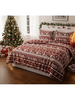 Bettwäsche-Set in Rot