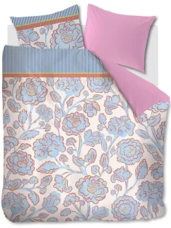 Bettwäsche-Set ''Jazmin'' in Weiß/ Rosa/ Hellblau