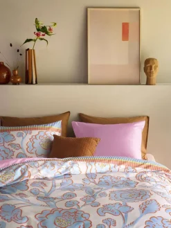 Bettwäsche-Set ''Jazmin'' in Weiß/ Rosa/ Hellblau