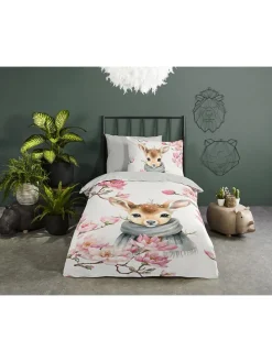 Bettwäsche-Set ''Leone'' in Grau/ Bunt