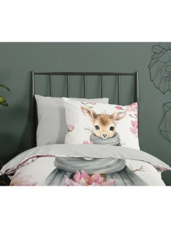 Bettwäsche-Set ''Leone'' in Grau/ Bunt