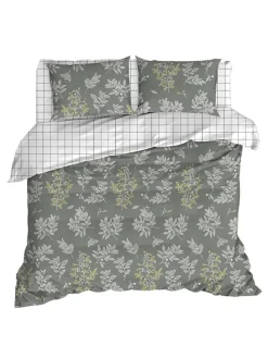 Bettwäsche-Set "LineLeaf" in Grün