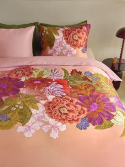 Bettwäsche-Set ''Livia'' in Apricot/ Bunt