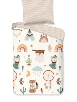 Bettwäsche-Set ''Remi'' in Beige/ Bunt