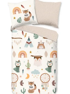 Bettwäsche-Set ''Remi'' in Beige/ Bunt