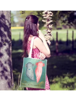 Beuteltasche Axolotl Liebe Design ohne Spruch in Weiß