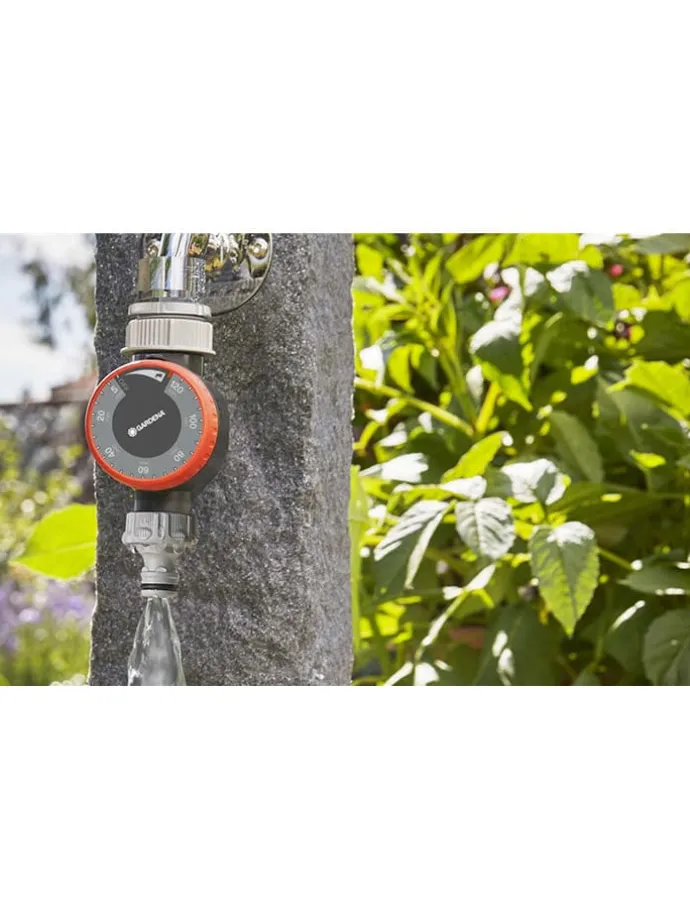 Bewässerungsuhr in Grau/ Orange
