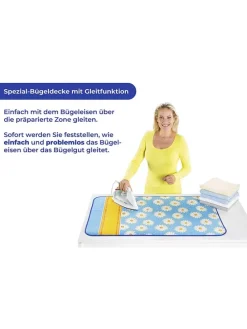 Bügeldecke "Maximex" in Hellblau - (L)100 x (B)65 cm