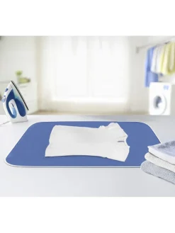 Bügeldecke "Steam" in Blau - (B)65 x (H)100 cm