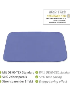 Bügeldecke "Steam" in Blau - (B)65 x (H)100 cm