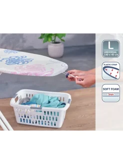 Bügeltischbezug "Cotton Classic L/U" in Weiß/ Blau/ Rosa