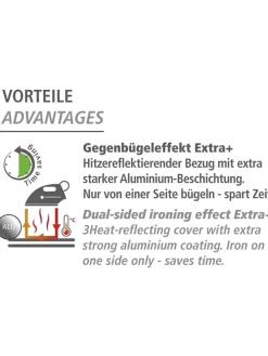 Bügeltischbezug in Silber - (L)140 x (B)48 cm