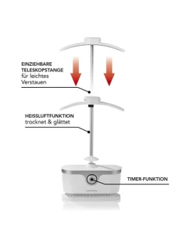 Bügler für Hemden & Blusen in Weiß/Silber