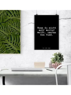 Bild Wenn du nicht mehr... mit Spruch in Schwarz