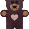 Bio-Körnerkissen "Bär Teddy" in Lila - (L)40 x (B)4 x (H)14 cm