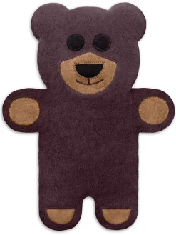 Bio-Körnerkissen "Bär Teddy" in Lila - (L)40 x (B)4 x (H)14 cm