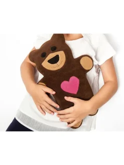 Bio-Körnerkissen "Bär Teddy" in Hellbraun - (L)40 x (B)4 x (H)14 cm
