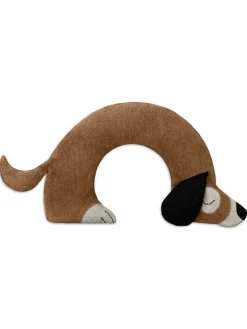 Bio-Körnerkissen für Nacken & Schultern "Hund Bobby" in Hellbraun - (H)10 cm