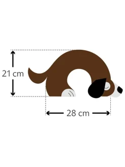 Bio-Körnerkissen "Hund Bobby" in Lila - (L)40 x (B)4 x (H)10 cm