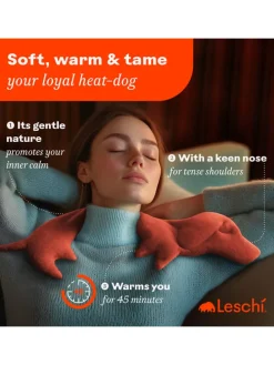 Bio-Körnerkissen "Hund Winston" in Rot - (L)52 x (B)4 x (H)10 cm