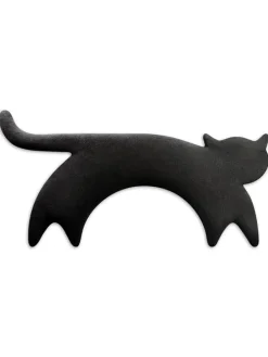 Bio-Körnerkissen "Katze Minina" in Schwarz - (L)47 x (B)4 x (H)10 cm