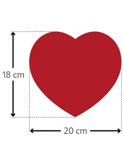 Bio-Körnerkissen "Wärmeherz" in Rot - (L)18 x (B)4 x (H)20 cm