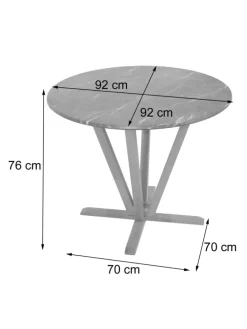 Bistrotisch M56 Massiv-Holz HPL Laminat Melamin