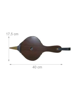 Blasebalg in Braun/ Gold - (B)17,5 x (H)40 cm