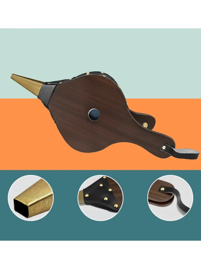 Blasebalg in Braun/ Gold - (B)17,5 x (H)40 cm