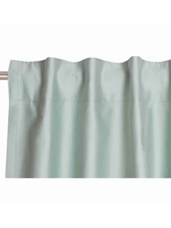 Blickdichter Schlaufenvorhang SOFT 1 in Lindgrün