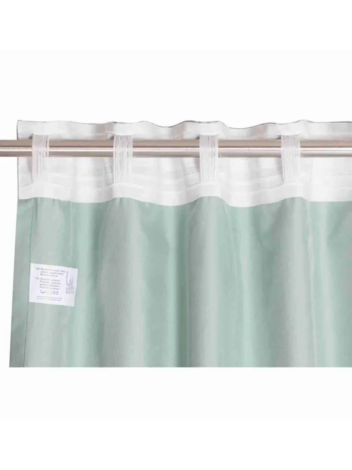 Blickdichter Schlaufenvorhang SOFT 1 in Lindgrün