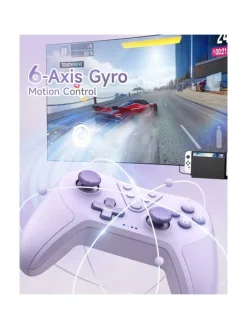 Bluetooth Controller, Switch Controller mit 6-Axis Motion in Lila