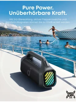 Bluetooth Lautsprecher Boom 2 Pro in schwarz