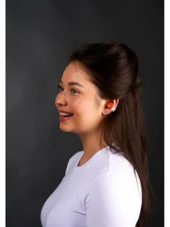 Bluetooth-Clip-on-Kopfhörer in Orange