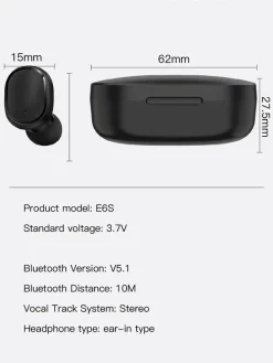 Bluetooth-In-Ear-Kopfhörer in Schwarz