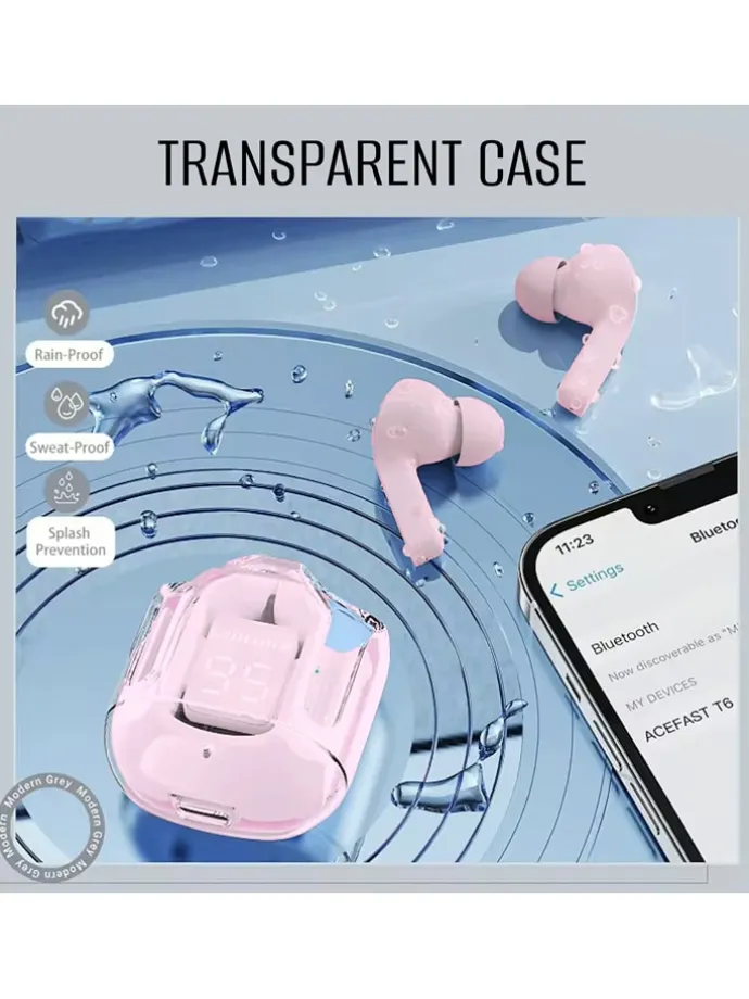 Bluetooth-In-Ear-Kopfhörer in Rosa