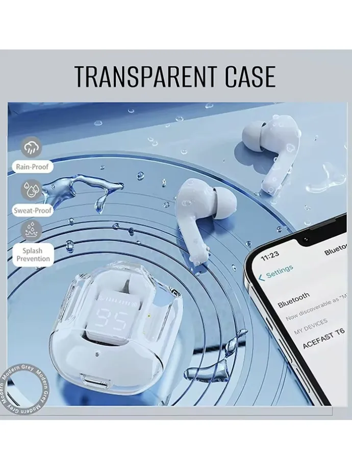 Bluetooth-In-Ear-Kopfhörer in Hellblau