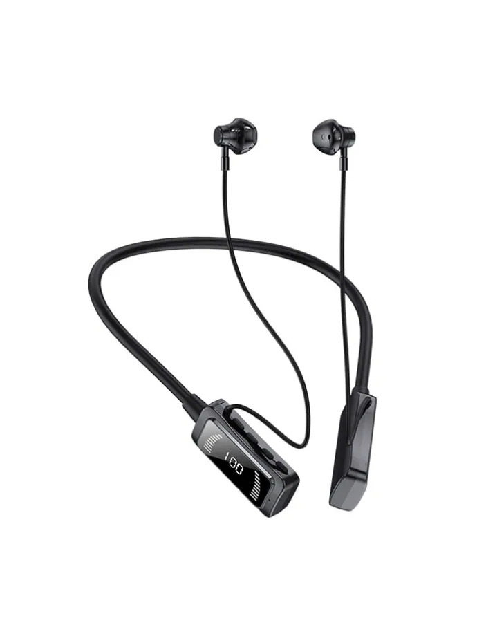 Bluetooth-Kopfhörer mit Nackenbügel in Schwarz