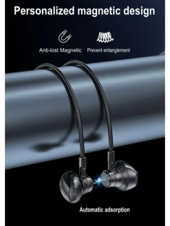 Bluetooth-Kopfhörer mit Nackenbügel in Schwarz