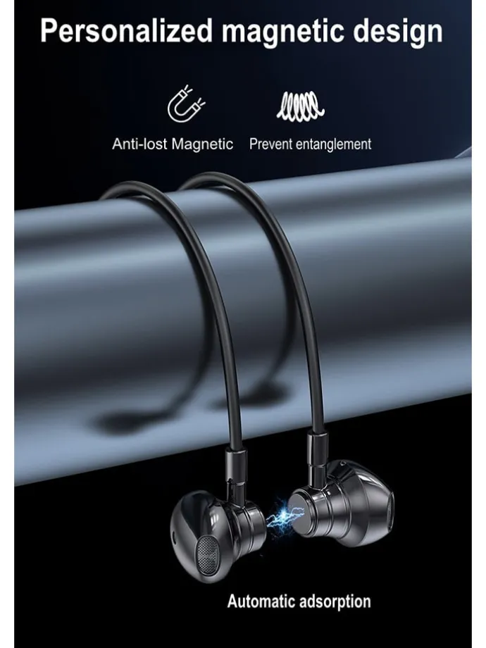 Bluetooth-Kopfhörer mit Nackenbügel in Schwarz